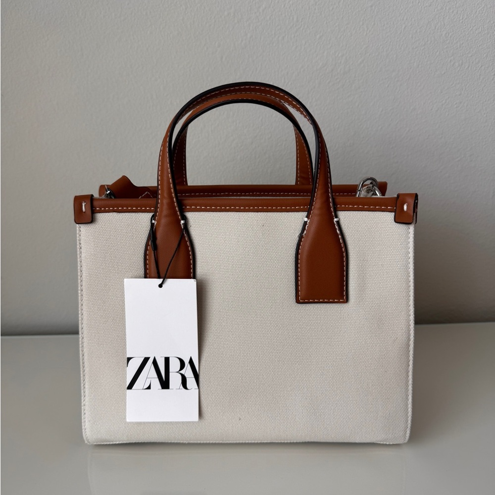 Zara Canvas Mini Tote Bag